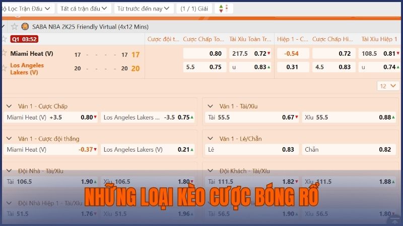 Hướng dẫn cách đọc những loại kèo cược bóng rổ mới nhất tại nhà cái