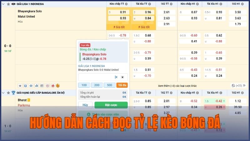Hướng dẫn cách đọc tỷ lệ kèo bóng đá tại nhà cái uy tín